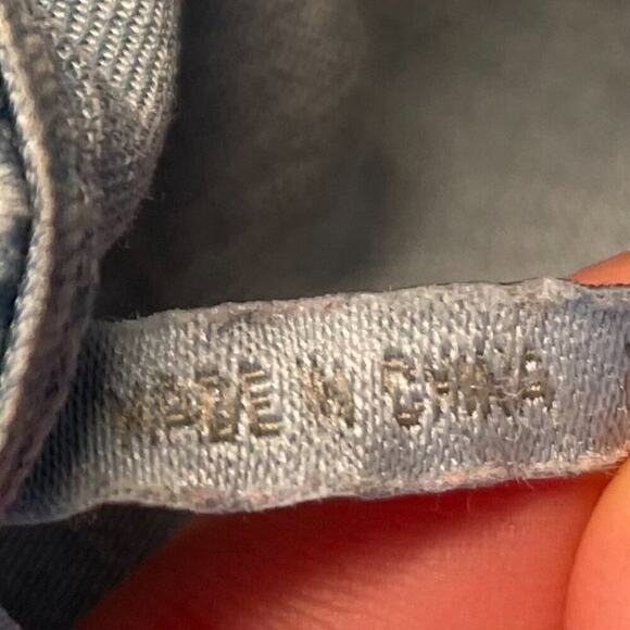 Paper Crane Denim Look Bell Sleeve Light Wash Flowy Boho Dress Size M - Picture 6 of 11